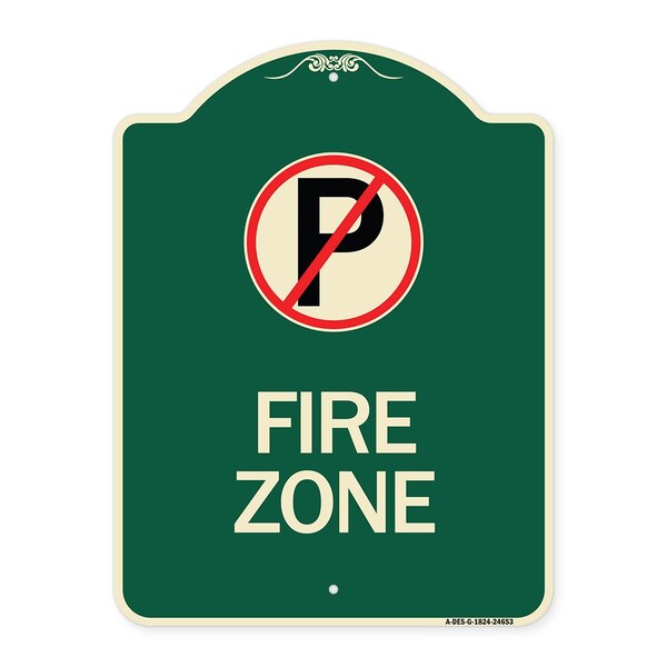 Signmission No Parking Symbol Heavy-Gauge Aluminum Architectural Sign, 24" x 18", G-1824-24653 A-DES-G-1824-24653 - main